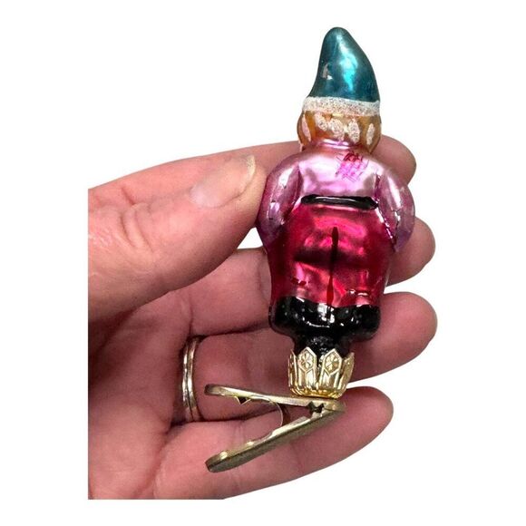 Vintage Christopher Radko Gnome Elf Pixie Clip On Christmas Tree Ornament READ - Picture 5 of 7